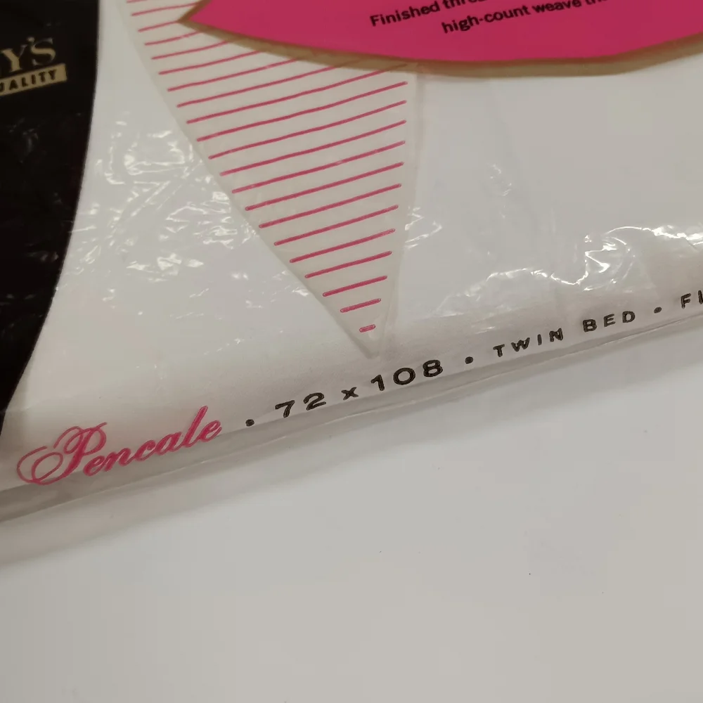 NEW JC Penneys New Old Stock Vintage Combed Cotton Percale Twin Sheet